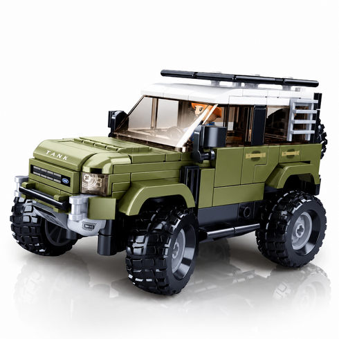 SUV 자동차 블록 조립 장난감 오프로더 모형 만들기 키트 남아 선물 317PCS, 1개