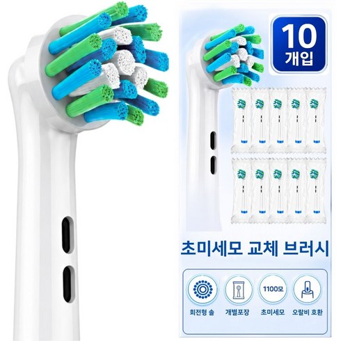 엑스트닉 오랄비 전동칫솔모 칫솔모 리필모 크로스엑션 호환 회전형, 1개, EB50RXT