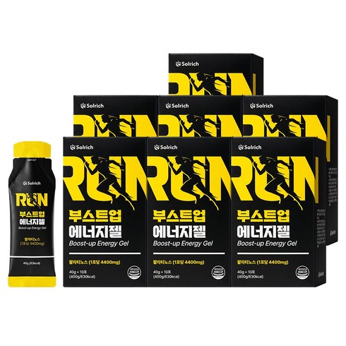 부스트업 에너지젤 고함량 팔라티노스 4400mg 레몬맛 10포, 7박스, 40g