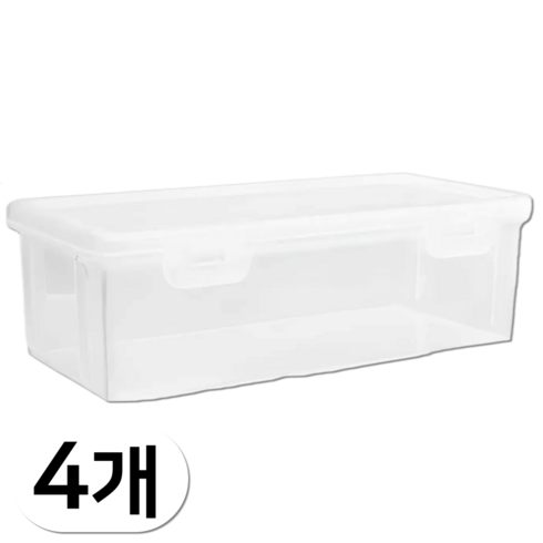 펴나나다 다용도 필기구 수납 정리함, 투명, 4개
