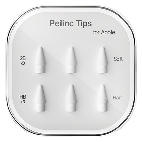 Peilinc 정품 애플펜슬 펜촉 1/2세대 호환 2B HB 총 6개입, 1세트