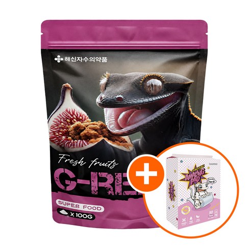 녹십자 G-REP 지렙 무화과맛 슈퍼푸드 크레스티드게코 사료, 100g, 1개