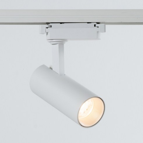 LED 심플 레일조명 10W COB 일체형 스포트 집중형 원통 레일등기구, 1개, 화이트 주백색