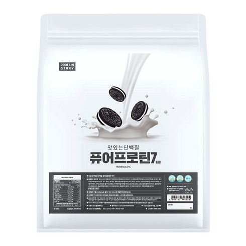 프로틴스토리 맛있는 단백질 퓨어프로틴7, 3kg, 퓨어프로틴7 맛있는 유청 단백질보충제 3kg 쿠키맛, 1개