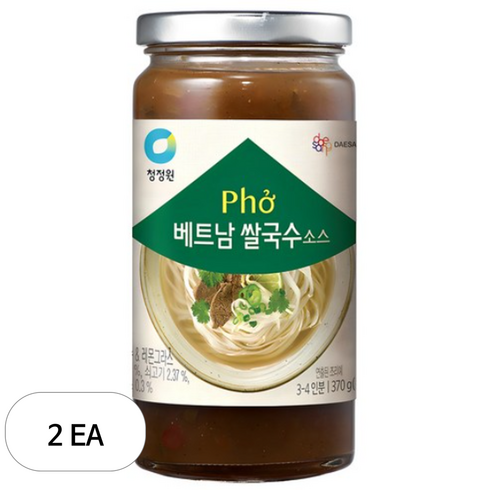청정원 베트남 쌀국수 소스, 370g, 2개