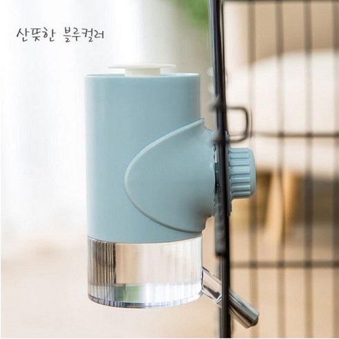 시웨이 애완동물 걸이형 급수기 강아지 고양이 켄넬 휴대용 물병 500ml, 1개, 블루