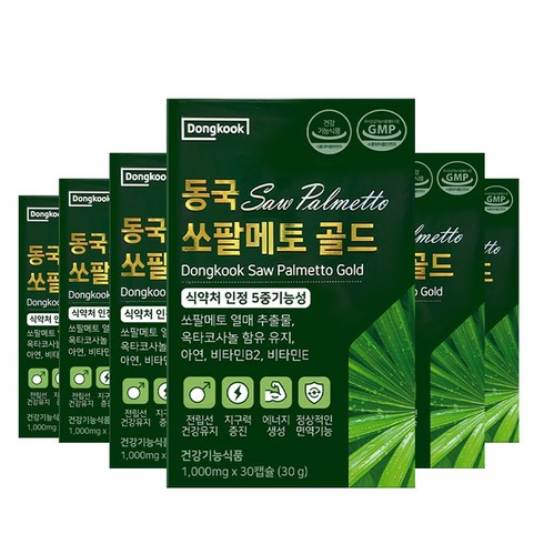동국헬스케어 쏘팔메토 골드 1000mg, 30정, 6개