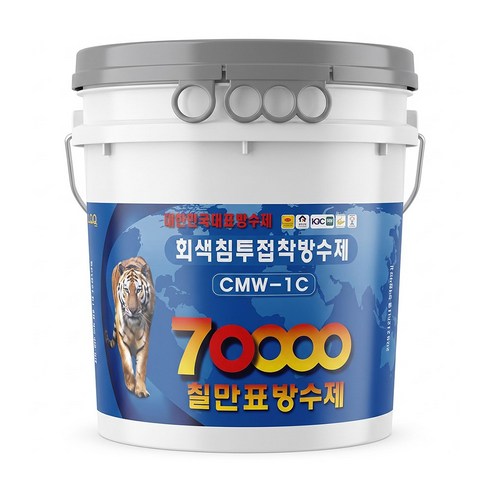 칠만표 침투접착방수제 균열 크랙 방수 보수제 CMW-1C 회색, 단품, 10kg, 1개