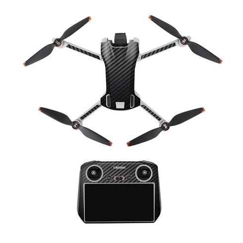 DJI 미니3 프로 전용 드론 스킨 필름 N1 RC 조종기 기체 보호 데칼 카본 패턴 방수 스티커, 1개, (미니3) 스킨카본블랙(RC)