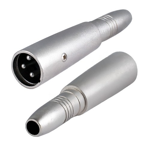 XLR 3핀 수 to 6.3mm 암 오디오 변환 젠더, 1개, UX3M63F