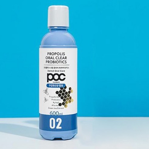 POC 프로폴리스 오랄클리어 찌꺼기 구강유산균 프로바이오틱스 가글, 600ml, 1개