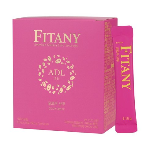 [FITANY] 피타니 글로우 브루 고함량 저분자 콜라겐 커피, 1개, 30회분