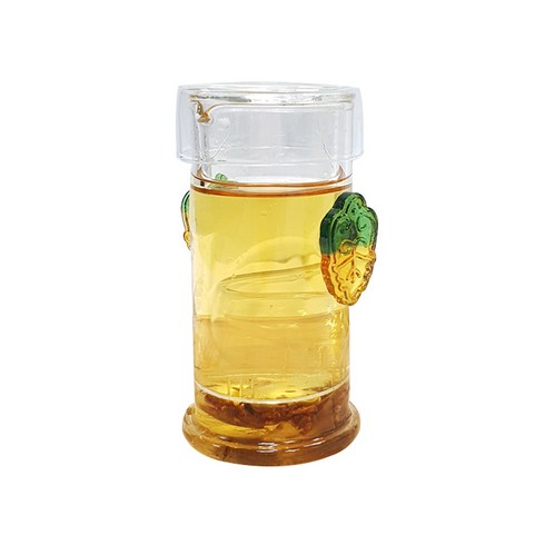 미니 거름망 유리티포트 200ml 유리숙우 다도 다관 찻주전자 차메이커, 1개, 투명
