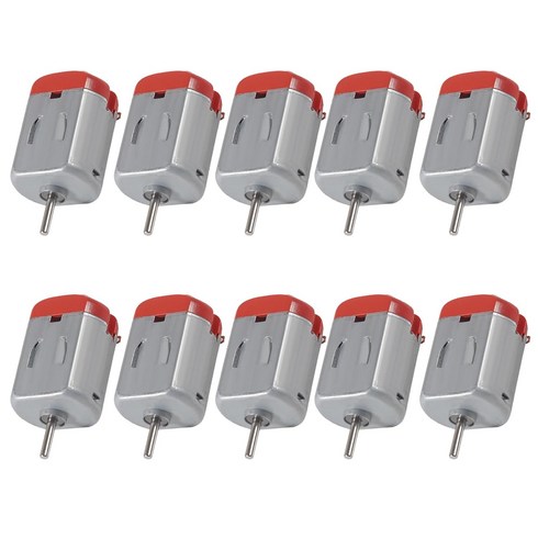10개 마이크로 130 DC모터 강자성 브러시 모터 3V~12V 25000RPM DIY 장난감 자동차 리모컨 취미용 엔진 모터 레드, orange