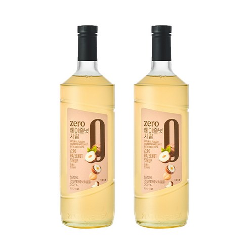 네이쳐티 zero 헤이즐넛 시럽, 2개, 1L