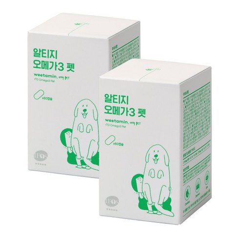위타민펫 강아지고양이 영양제 순도 80% KD파마, 60정, 오메가3, 2박스