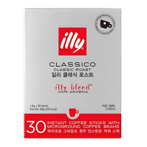 일리 클래식 로스트 커피 스틱 레귤러, 1.6g, 30개입, 1개