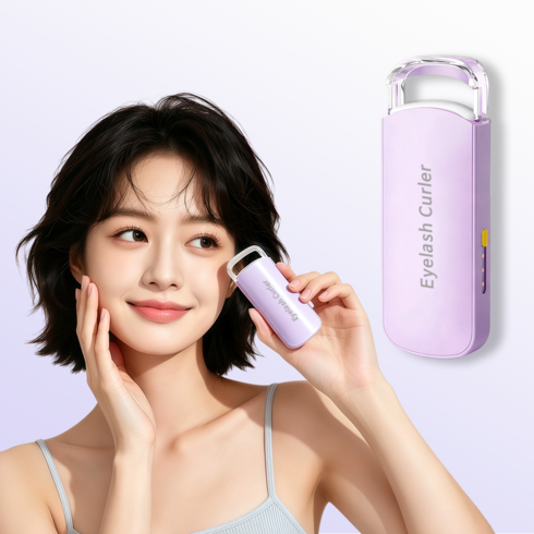 속눈썹 고데기 전기 히팅 뷰러 3단계 온도조절 C타입 충전 휴대용, 퍼플, K-601