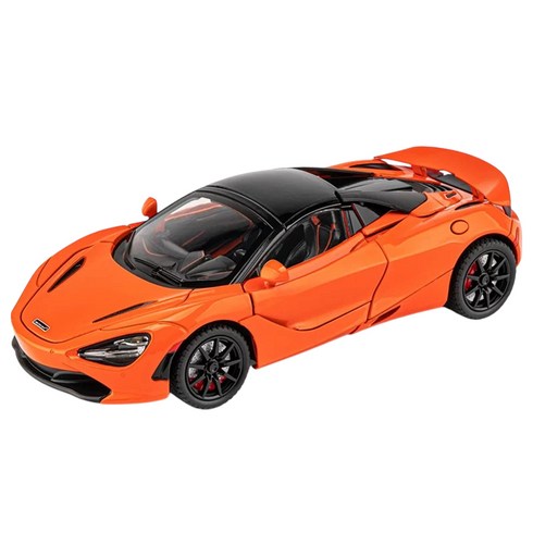 마이카 다이캐스트 합금 1:24 맥라렌 720S 모델 슈퍼카 자동차 모형 피규어 장식 선물, 1개, 컬러_오렌지