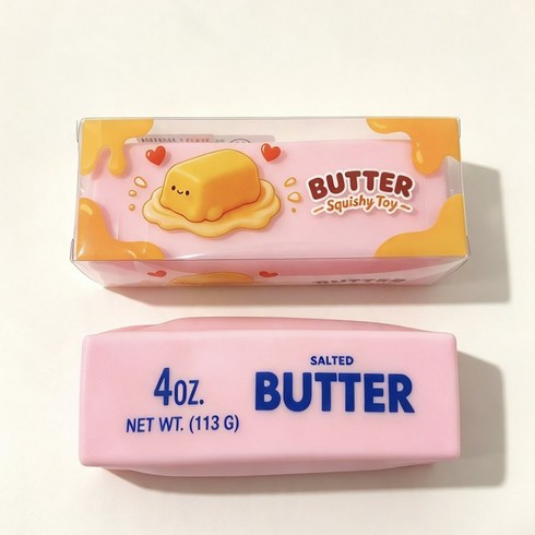 버터 크런치 말랑이 슬랑이, 핑크, 120g, 1개