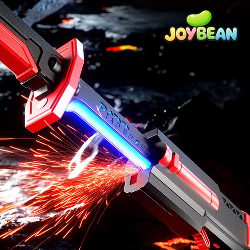 조이빈 LED 불꽃 연기 효과 광선검 장난감칼 소리나는 불빛검, 빨강(81cm), 1개