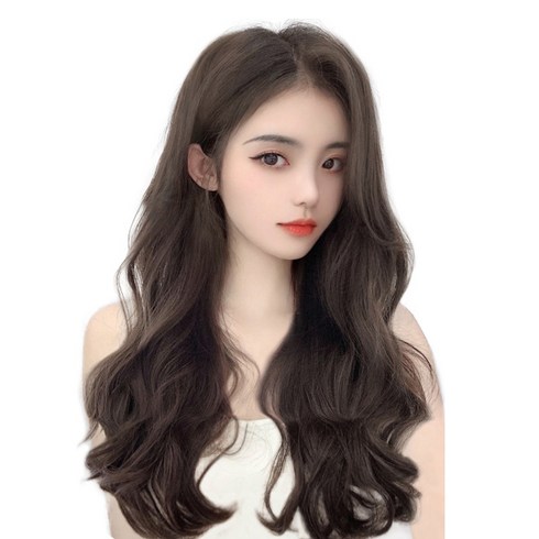가발위드 붙임머리 엔디롱 웨이브 부분 가발 3피스 세트, 1개, 네츄럴블랙50cm