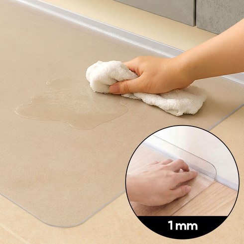 릴렉 투명 주방 발매트 PVC 부엌 싱크대 45x80 1mm, 투명색, 1개