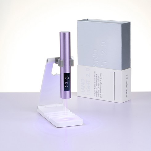 YINUO 젤네일 램프 LED 휴대용 미니 USB 충전 젤램프 포함 거치대 타이밍기능, 1개, 라이트 퍼플