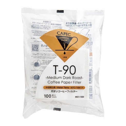 카펙 로스팅 레벨 페이퍼 필터, 1세트, 100개, 미디엄 다크 로스트-1컵