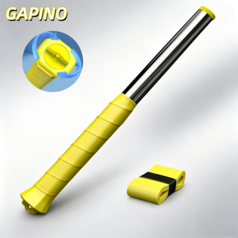 GAPINO 배드민턴 트레이닝 도구 배드민턴 스윙 자세교정 막대 힘 조절 가능, 1개, 노란색