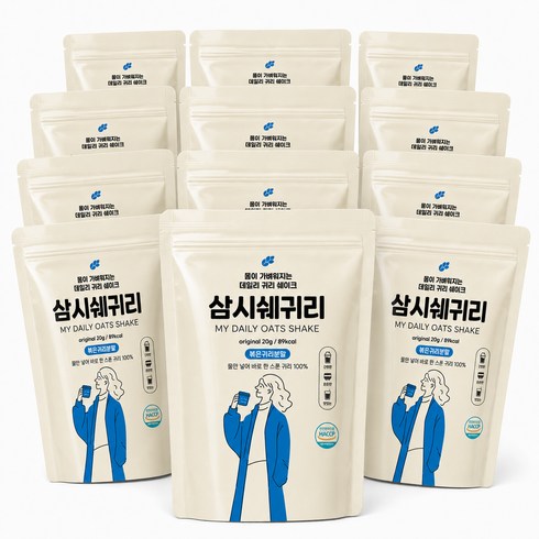 논앤밭위드 오리지널 볶은귀리쉐이크 삼시쉐귀리, 20g, 10개