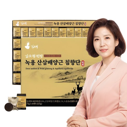 김소형원방 녹용 산삼 배양근 침향단 + 쇼핑백, 60개입, 3.75g, 60개