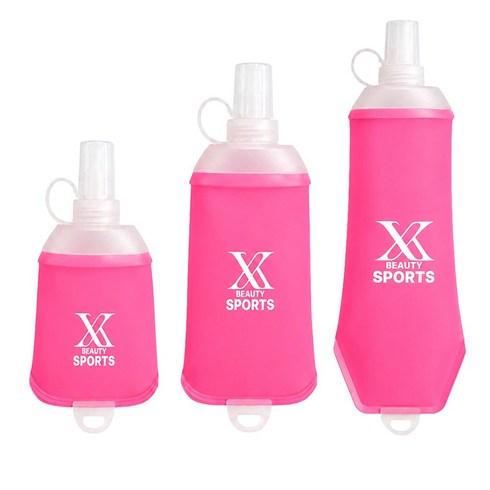 엑스뷰티 소프트플라스크 150 250 500 러닝 등산 물병 물통, 1개, 150ml, 네온핑크