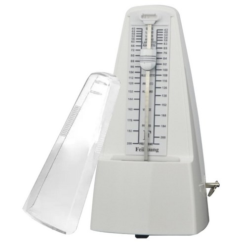 미미샵 수동 메트로놈 박자기 아날로그 태엽 클래식 화이트 SIZE 21CM, 1개