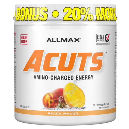 ALLMAX A:Cuts 체지방 커팅 아미노(EAA+BCAA) 에너지 드링크! Peach Mango맛, 1개, 232g