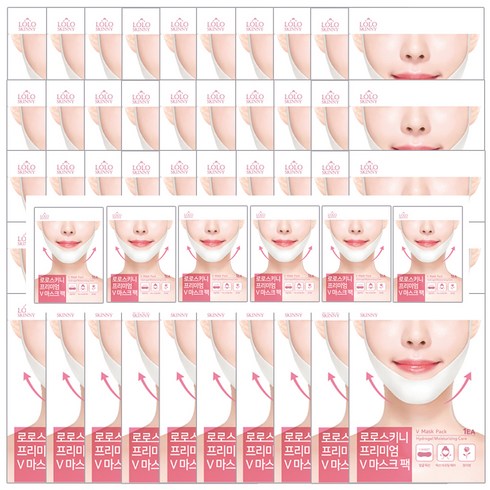 로로스키니 프리미엄 하이드로겔 턱 v 브이라인 리프팅 팩, 1개입, 56개