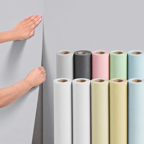 벨살 벽지 시트지 셀프 붙이는 도배지 60cm x 10m, 연그레이