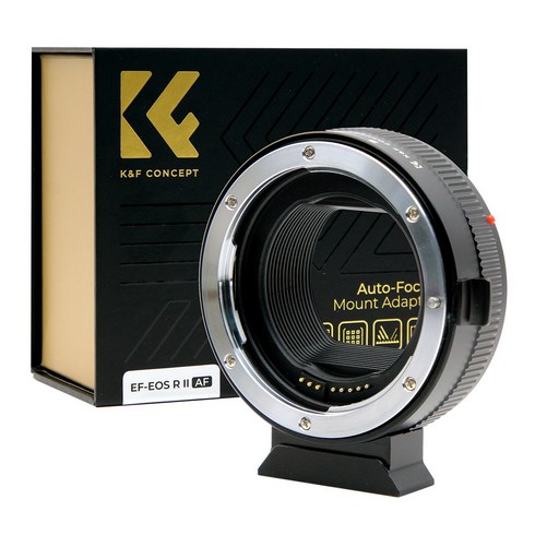 K&F Concept EF-EOS R II AF 렌즈 변환링 어댑터 / 캐논 EF Lens - 캐논 RF Body AF Adapter, 1개