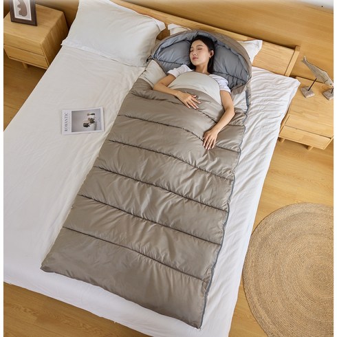 글루킨드 사계절용 대형 220cmX100cm 침낭, 1개, 베이지2.0kg