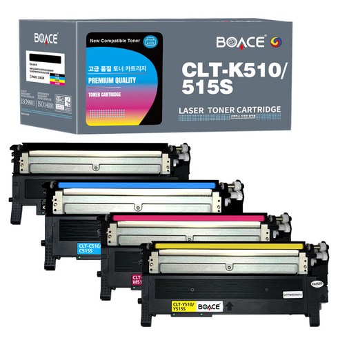BOACE CLT-K510S C510S M510S Y510S 4색 호환 토너 SL-C513W SL-C563W C563FW C510W, 4색 세트, 1개