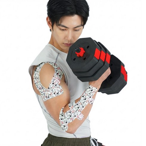 티에스 무게조절 덤벨 아령 팔각형 맞춤 조립식 20kg 1세트, 1개