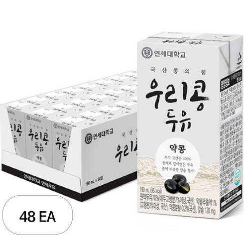 우리콩 두유 약콩, 190ml, 48개