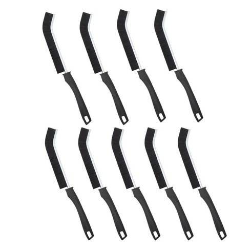 루미나 줄눈솔 2+1 줄눈청소 줄눈클리너 틈새브러쉬 고리 포함, 블랙, 9개