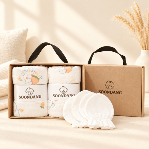 SOONDANG 블랭킷 손싸개 출산선물 임신선물 세트