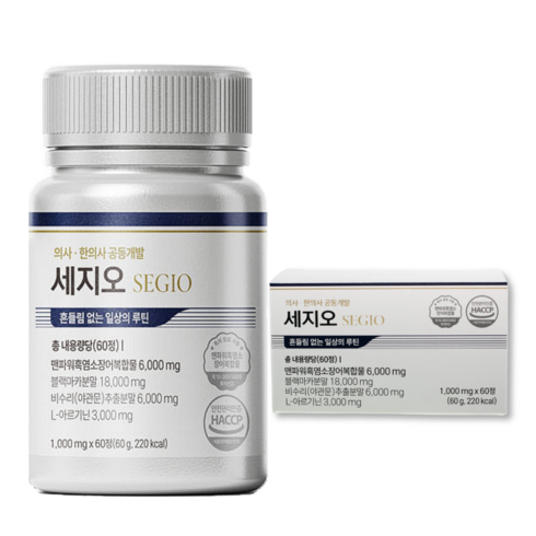 원데이닥터 세지오 블랙마카 18 000mg 장어 흑염소 프리미엄 배합, 1개, 60정