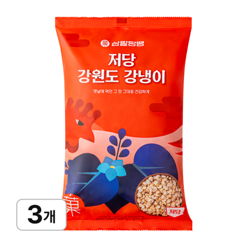 삼팔당땡 저당 강원도 강냉이, 200g, 3개