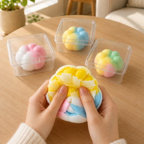 모디케이 고양이 발바닥 왁뿌볼 스트레스볼, 1개, 58g, 혼합색상
