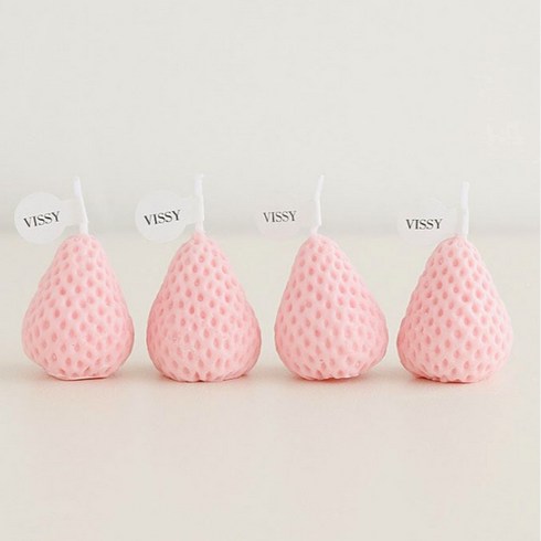 보니하우스 생일 파티 케이크 생일초 딸기초, 4개, 만년설 딸기, 50ml