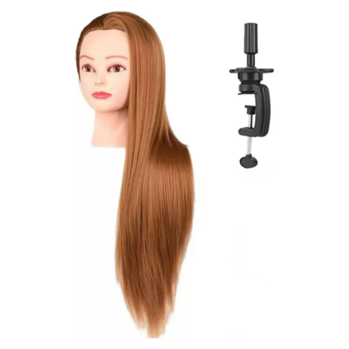 금색 가발 모델 60cm / 헤어 스타일링용 연습용 연습 가능 스탠드 포함, 1개, 금황색