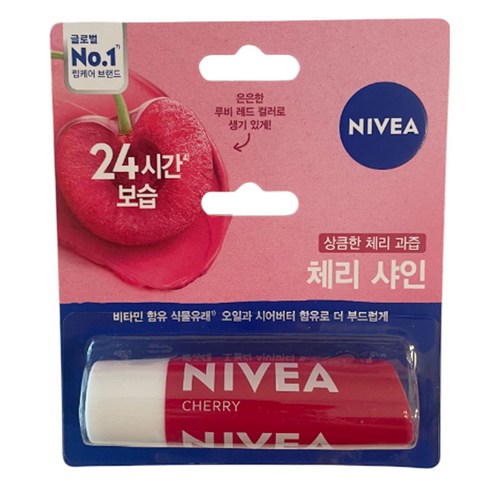 니베아 립케어 체리 샤인, 체리향, 4.8g, 10개